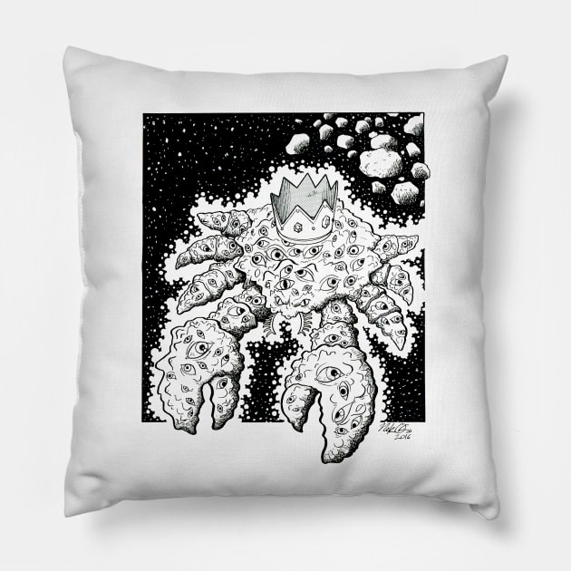 Cosmic Crab King Pillow by thatnickog