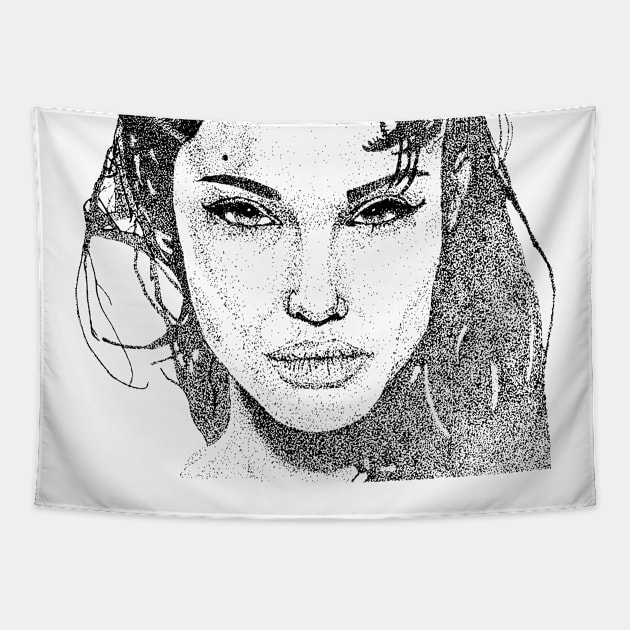 Angelina Jolie Fan art Tapestry by Utopia Shop