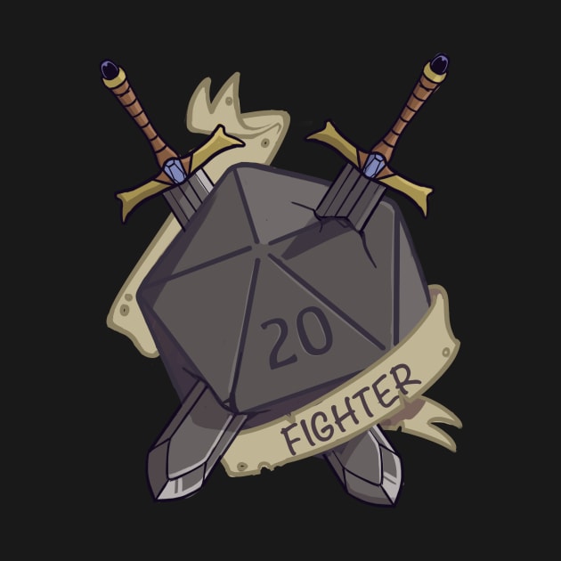 D20 Fantasy Dice Fighter Class by SpicyCookiie