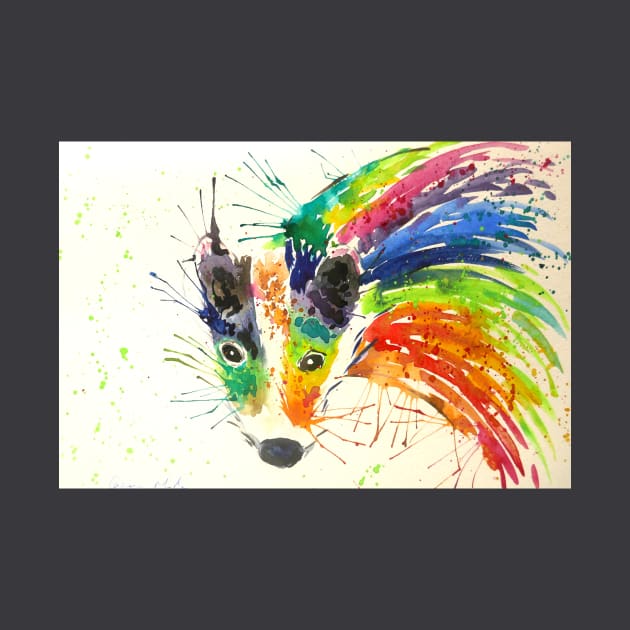 Colourful Rainbow Badger by Casimirasquirkyart