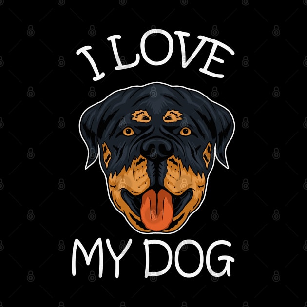 dog rottweiler dog i love my dog by wahyuart21