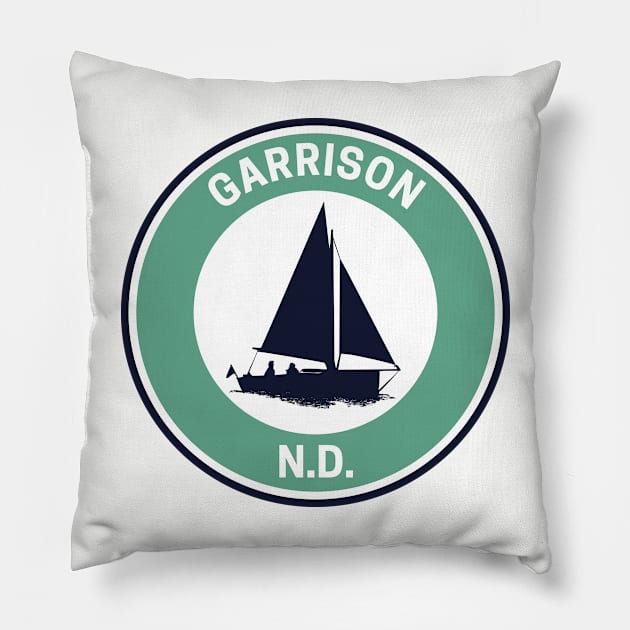 Vintage Garrison North Dakota Pillow by fearcity