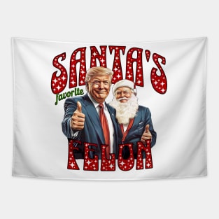 Trump Christmas Santa's Favorite Felon, Trump Christmas Tapestry