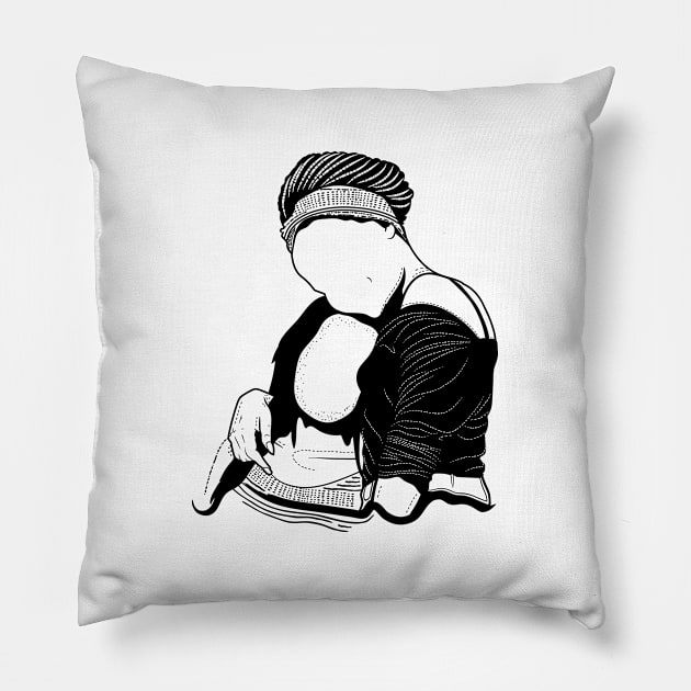 Black & white Elegant Art 19 Pillow by Frajtgorski