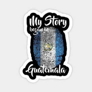 Guatemala Flag Fingerprint My Story DNA Guatemalan Magnet