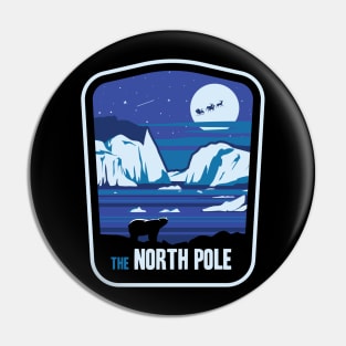 The North Pole Polar Bear Vintage Souvenir Design Gift Pin