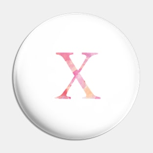 Pink Chi Watercolor Letter Pin