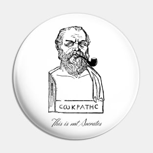 This is not Socrates (black design) Pin