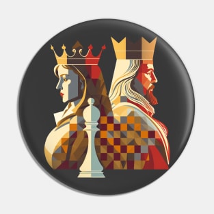 Colourful Chess Game Pieces Pin