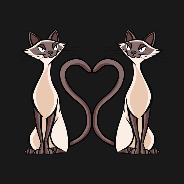 Love Siamese Cat Heart Kitten Cat by Ramadangonim