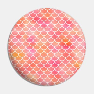 Pink, Orange, Yellow Mermaid Print Pin