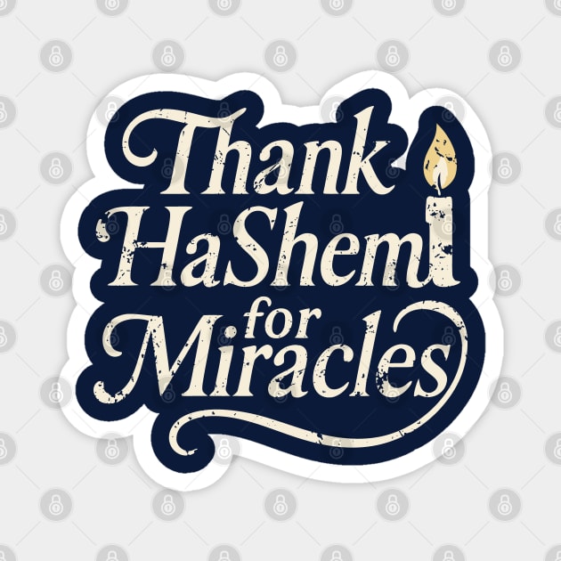 Thank HaShem for Miracles – Vintage Candle Design Magnet by Thank HaShem