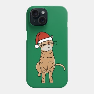 Christmas Kitty Cat in Santa Hat Phone Case