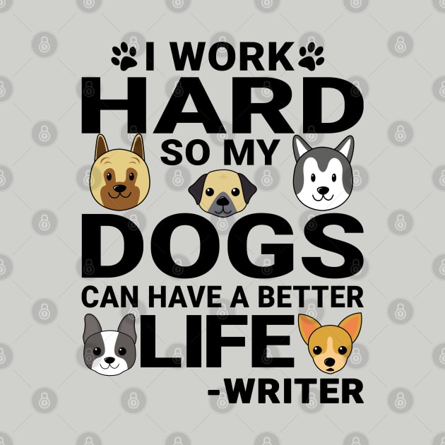 Writer Dog Love Quotes Work Hard Dogs Lover by jeric020290