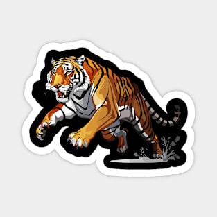 Tiger logo realistic colours design Magnet