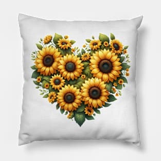 Heart Shaped Flowers Pillow