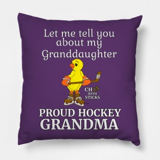 Hockey Granddaughter Proud Grandma T-Shirt Pillow