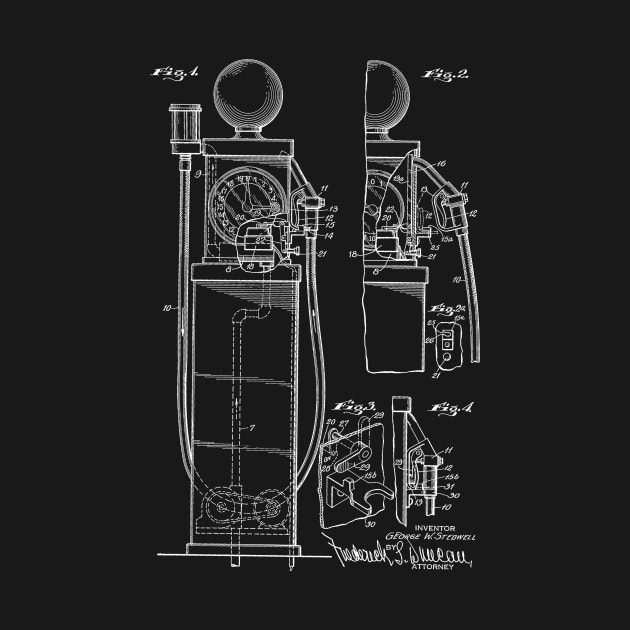 liquid delivery apparatus Vintage Patent Hand Drawing by TheYoungDesigns