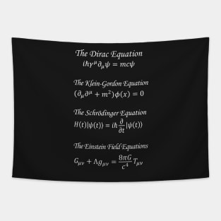 Theoretical Physics Equations Tapestry