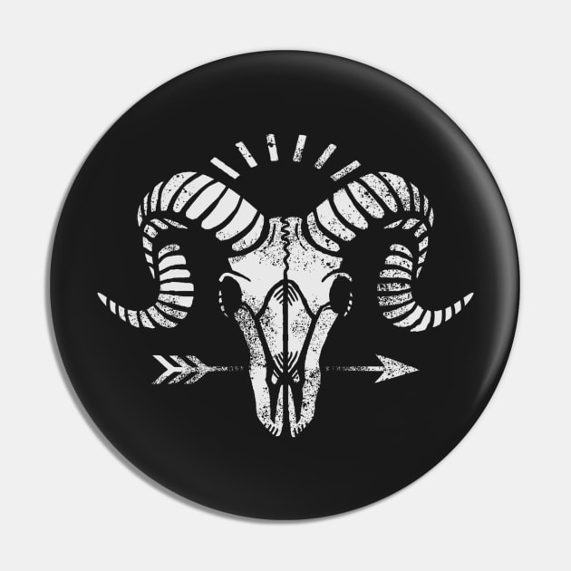 Goat Skull Pin by Deniart