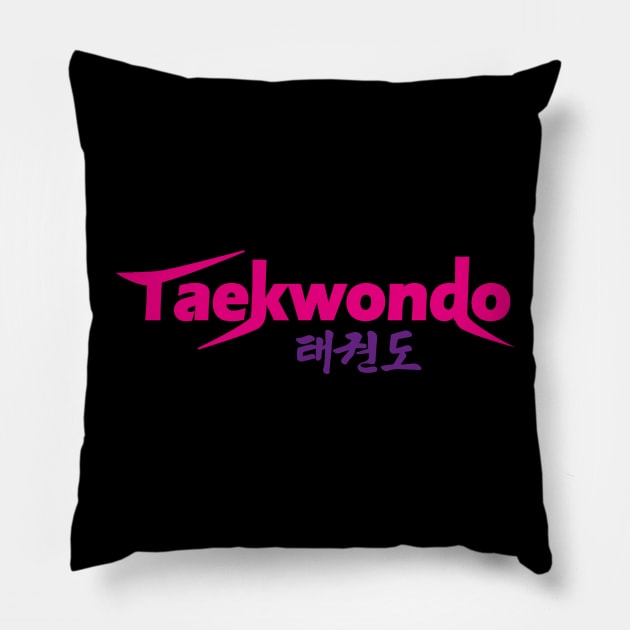 Taekwondo Logo Pillow by SpinningKickTKD