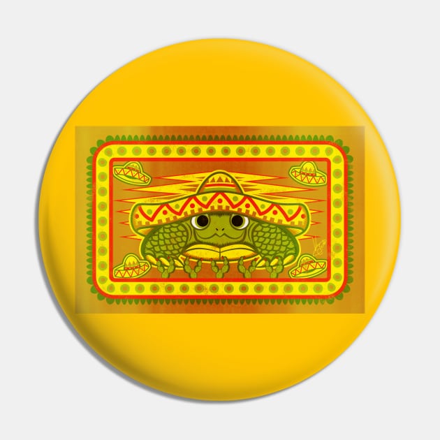 Sombrero Turtle Pin by VicNeko