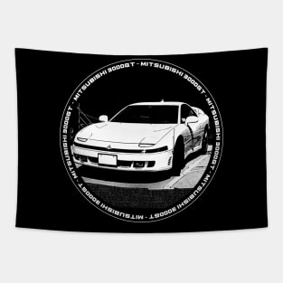 MITSUBISHI 3000GT Black 'N White 4 (Black Version) Tapestry