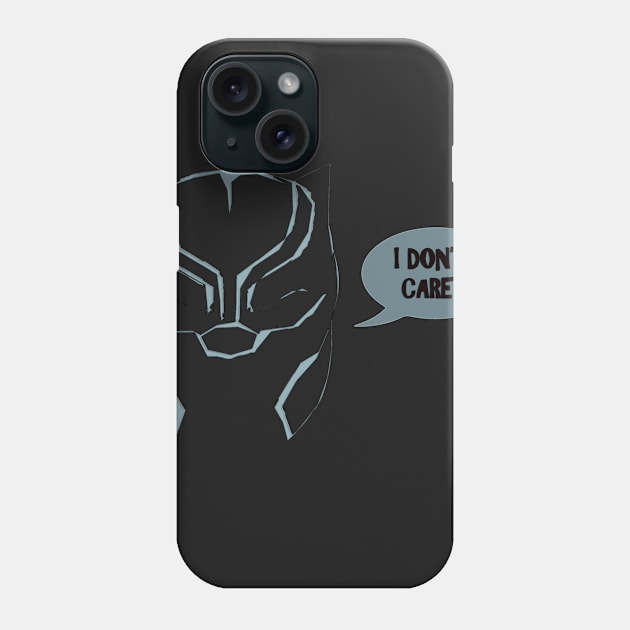 Panther - I don't care Phone Case by kmpfanworks