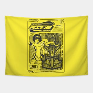 F1 Y2K Anime Tapestry