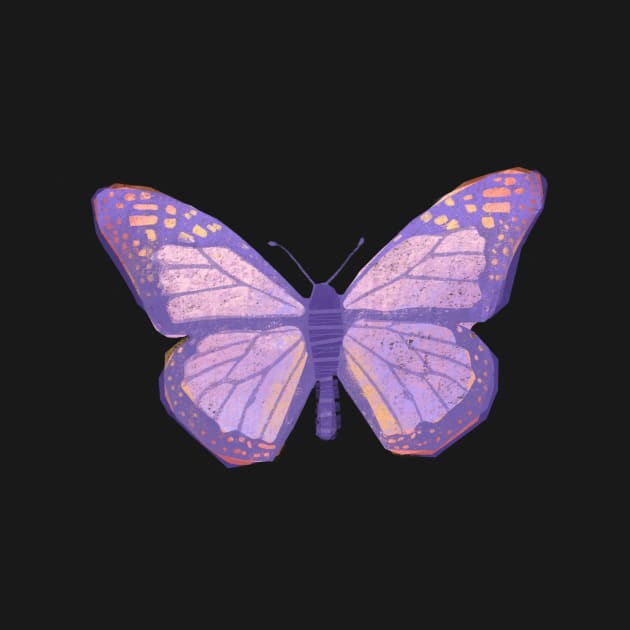 Purple Butterly Sticker by ColorsHappiness