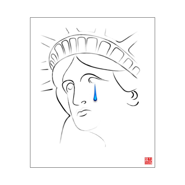 Statue of Liberty Crying by SeattleDesignCompany