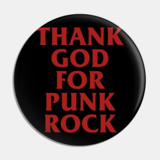 Vintage Thank God For Punk Rock Retro Aesthetic Vaporwave Streetwear Pin