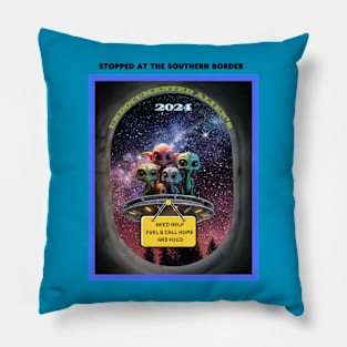 Aliens stranded in Outer Space Pillow