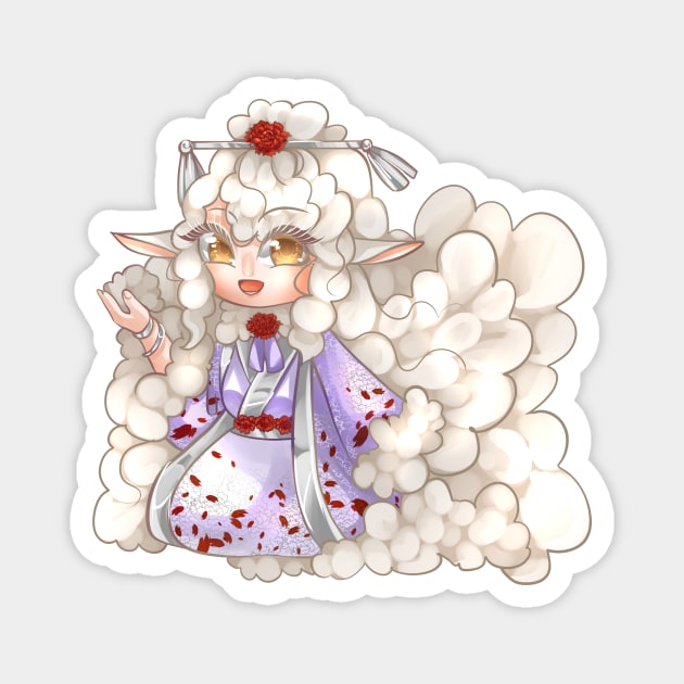 Sheep - Lunar Zodiac Magnet by darklightlantern@gmail.com