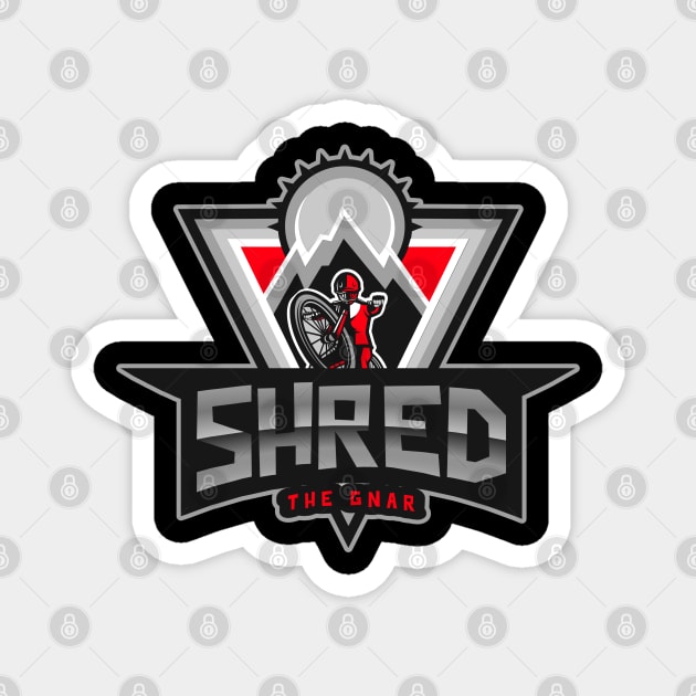 shred the gnar Magnet by lmdesignco