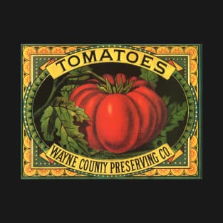 Vintage Wayne County Tomatoes Preserving Co. Label T-Shirt