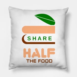 share half the food Pillow