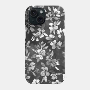 Blossoms on Charcoal Ink Phone Case