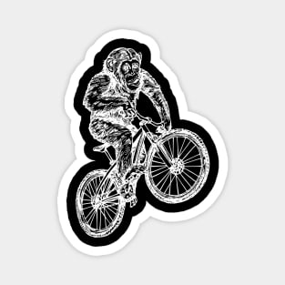 SEEMBO Chimpanzee Cycling Bicycle Bicycling Biking Riding Bike Magnet