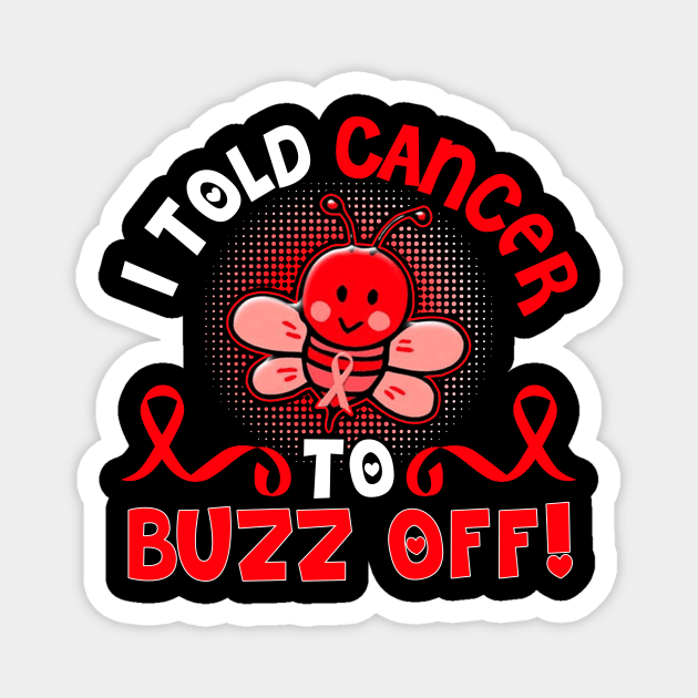 funny blood cancer bee warrior Magnet by TeesCircle