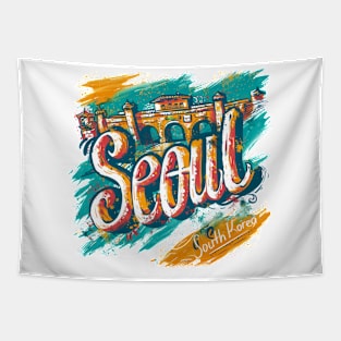 Seoul Retro South Korea t-shirt Tapestry