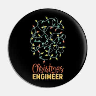 Christmas Lights Engineer Holiday Festive Tangled Lights Pin