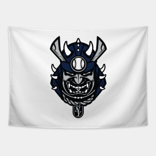 New York Yankee Samurai Mask Tapestry