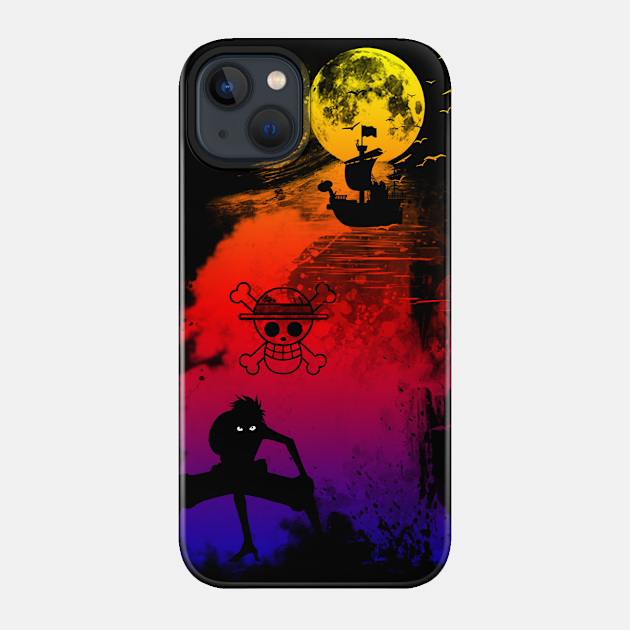 Silhouette Pirate king - One Piece - Phone Case