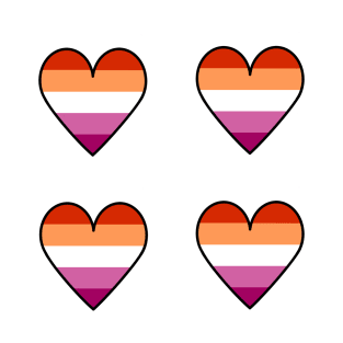 Lesbian flag hearts T-Shirt