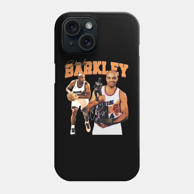 Charles Barkley The Chuck Basketball Legend Signature Vintage Retro 80s 90s Bootleg Rap Style Phone Case by CarDE