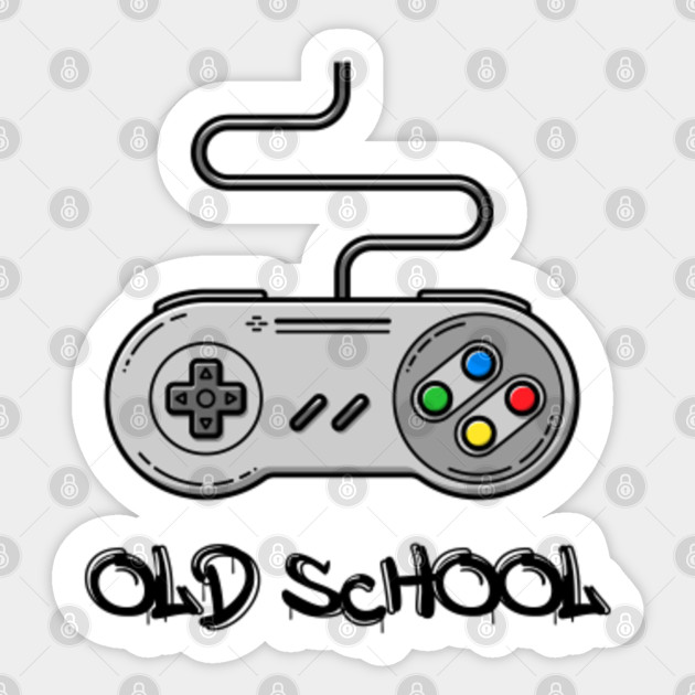 Super Nintendo Old School Design Super Nintendo Controller Sticker Teepublic