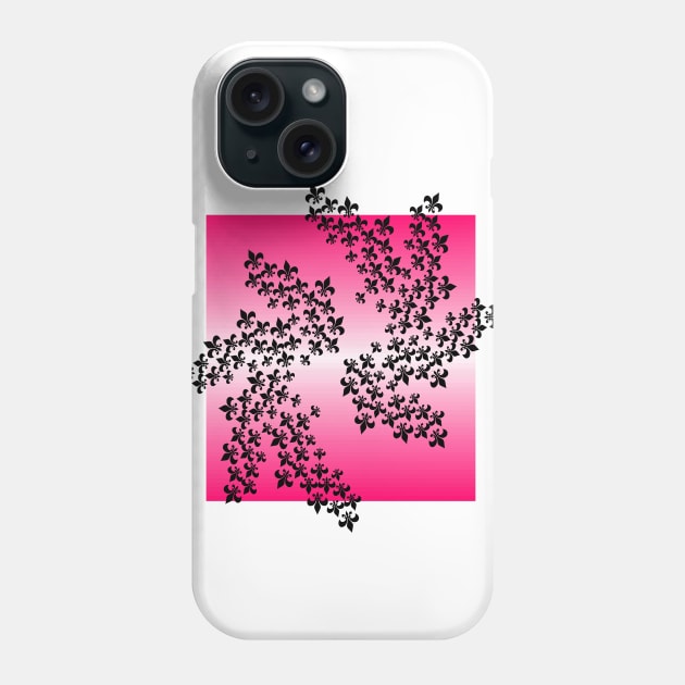 Fleur de Lis fractal (red) Phone Case by Crayle