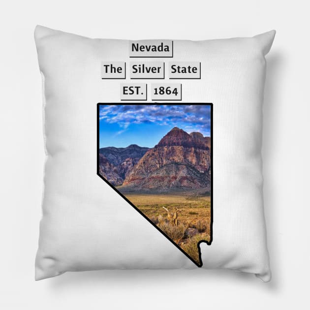 Nevada USA Pillow by Designs by Dyer