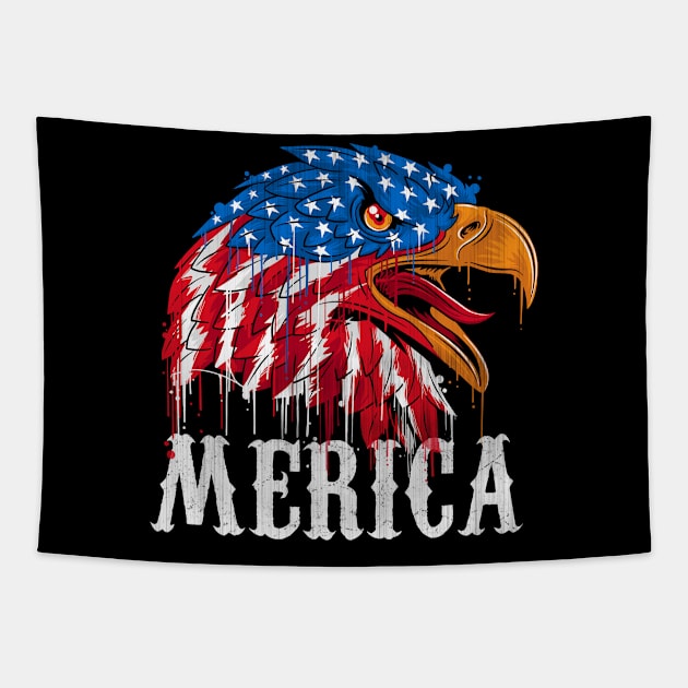 Merica Eagle Tapestry by AllWellia